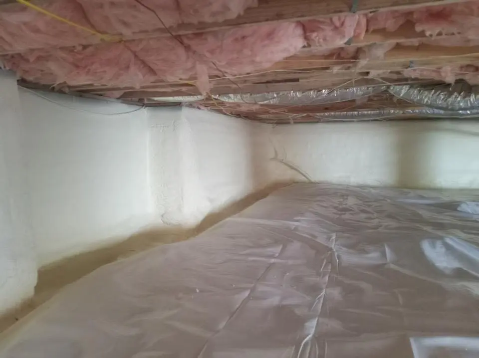 Crawl space encapsulation with closed-cell spray foam for Attic Insulation in West Linn