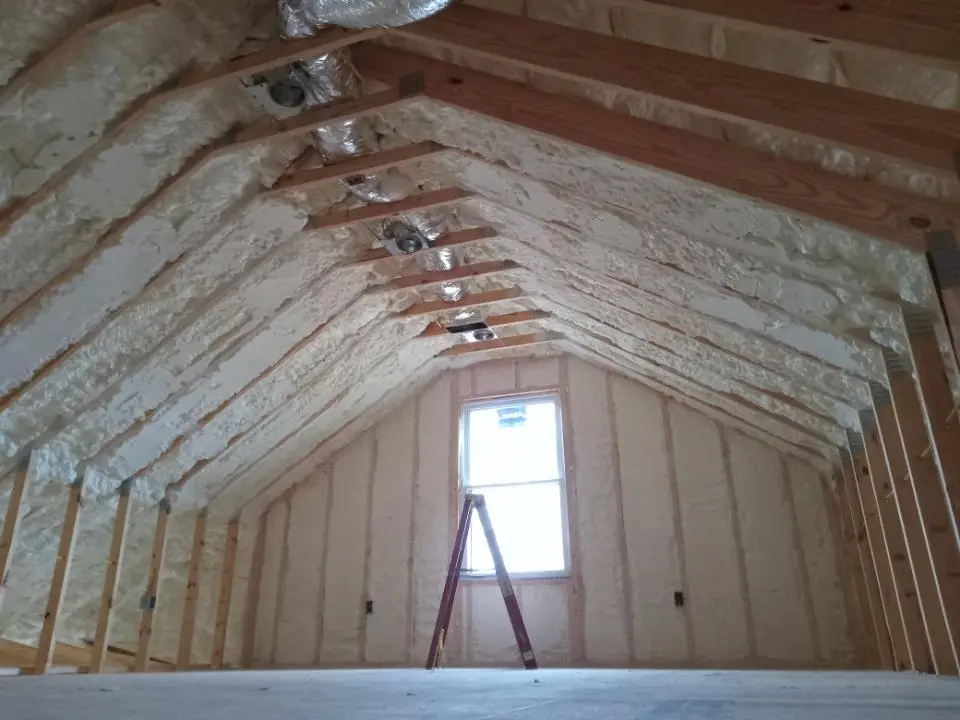 Spray foam roofing application for Crawl Space Insulation project in West Linn